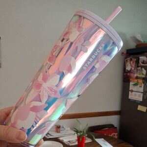 Starbucks Holographic Cherry Blossom Tumbler